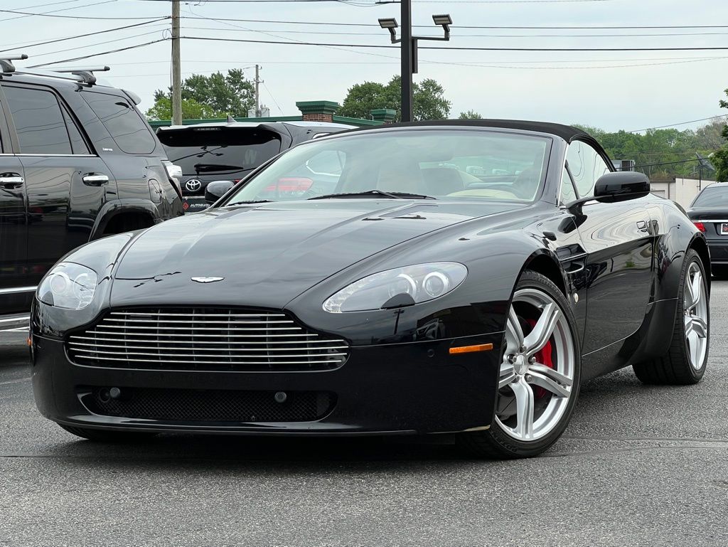 Black 2009 Aston Martin V8 Vantage Roadster RWD Convertible Rear-Wheel Drive 6-Speed Manual