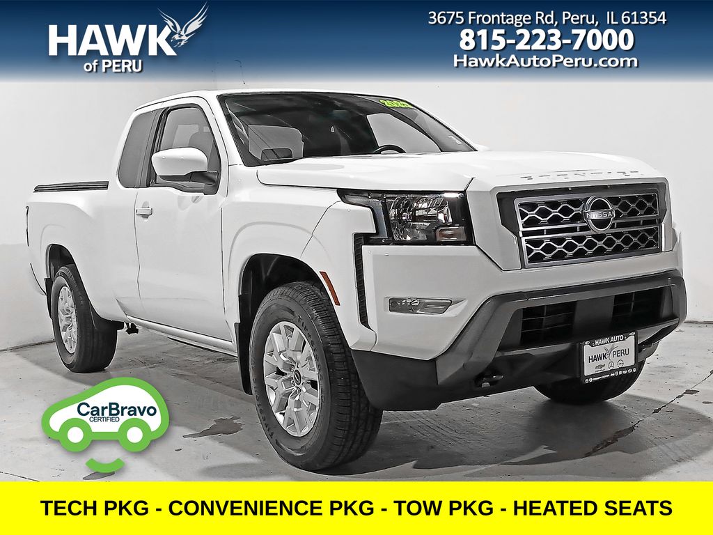 Glacier White 2023 Nissan Frontier Pickup Truck Four-Wheel Drive 9-Speed Automatic