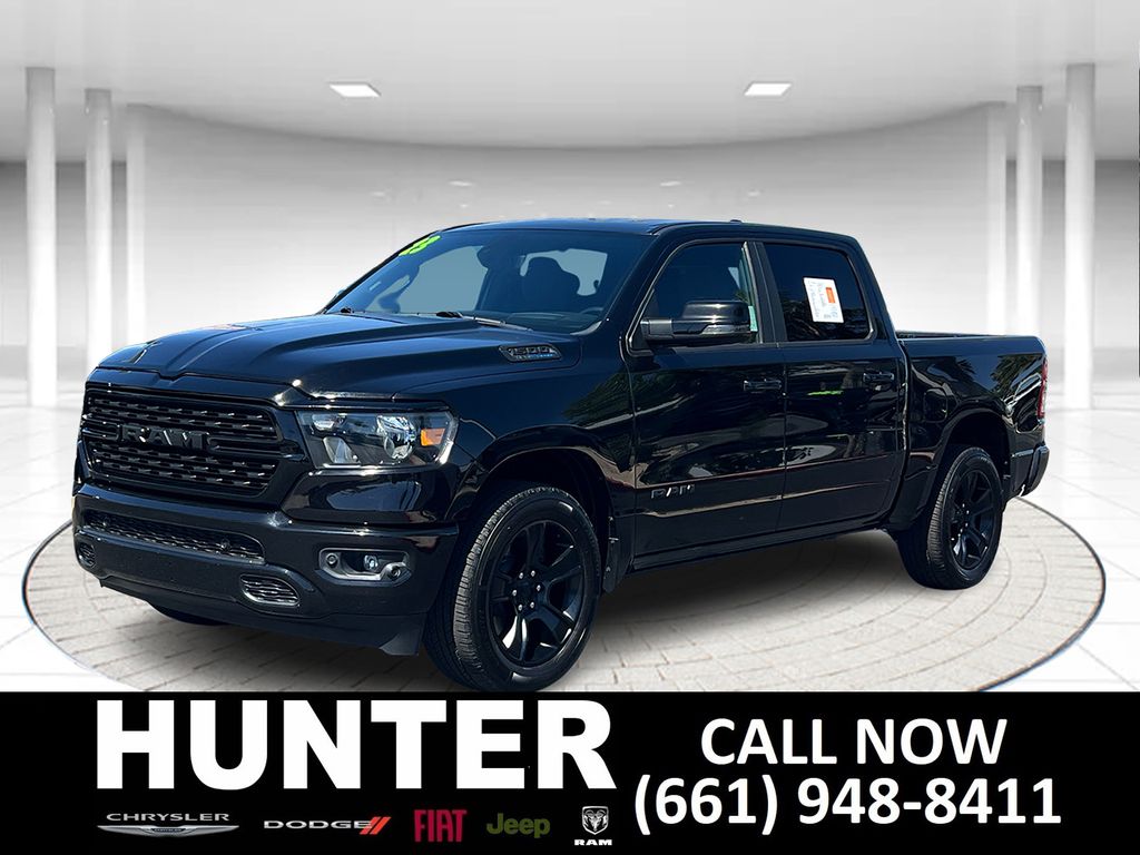 Diamond Black 2023 RAM 1500 Big Horn Crew Cab 4WD Pickup Truck Four-Wheel Drive 8-Speed Automatic