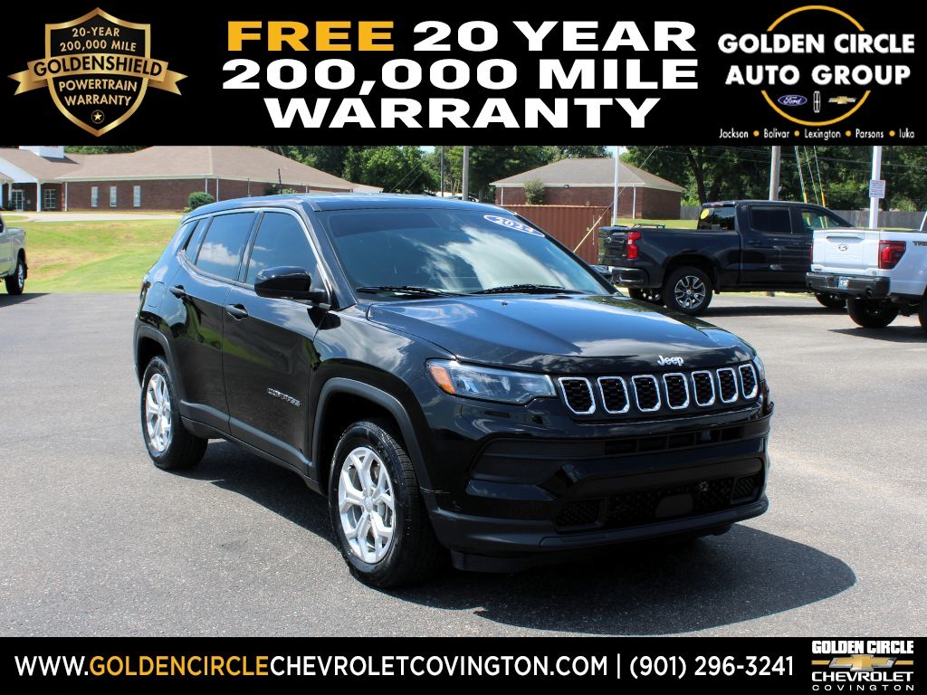 Diamond Black Crystal Pearlcoat 2024 Jeep Compass Sport 4WD SUV / Crossover Four-Wheel Drive 8-Speed Automatic