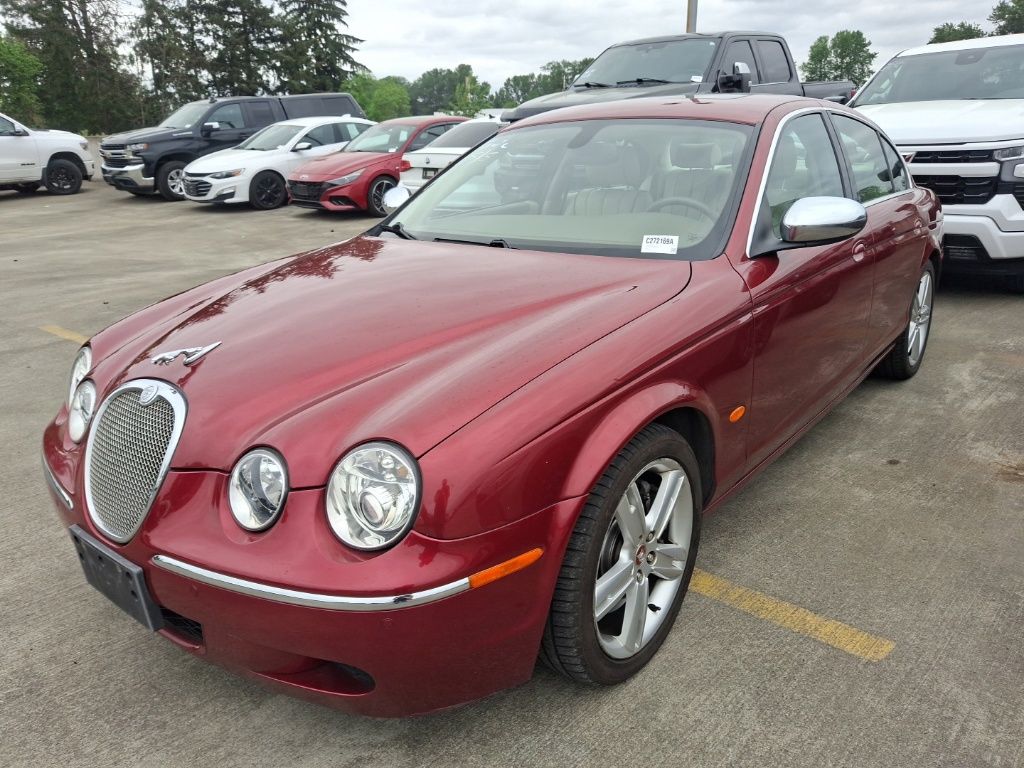 Red 2008 Jaguar S-TYPE 4.2 R RWD Sedan Rear-Wheel Drive 6-Speed Automatic