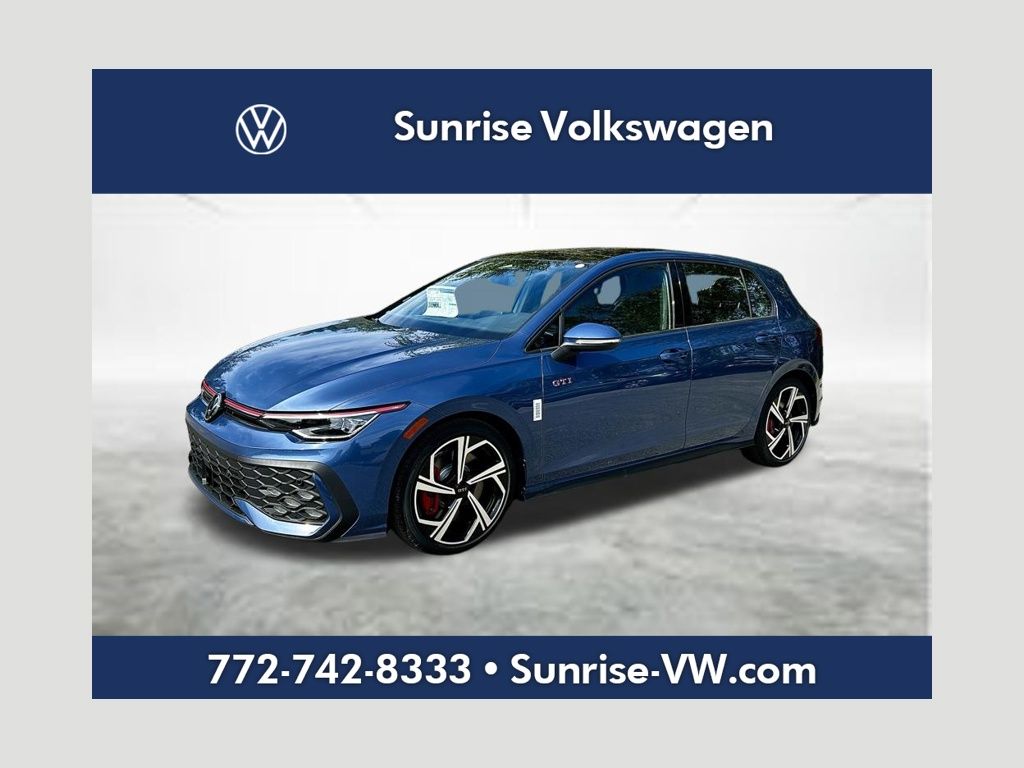 Blue 2026 Volkswagen Golf GTI Hatchback Front-Wheel Drive 7-Speed Dual Clutch