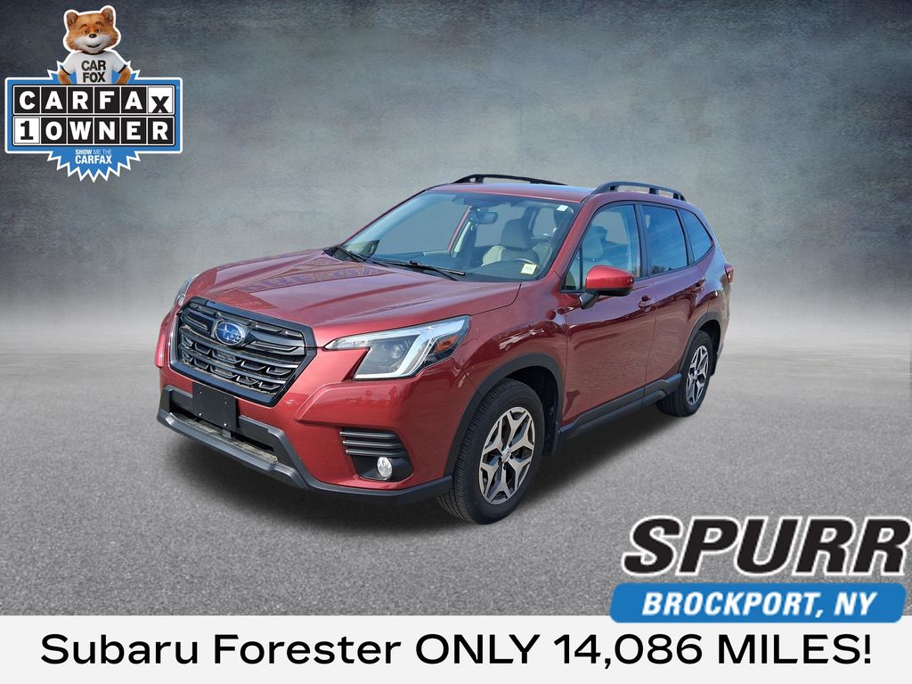 Crimson Red Pearl 2022 Subaru Forester Premium Crossover AWD SUV / Crossover All-Wheel Drive Continuously Variable Transmission