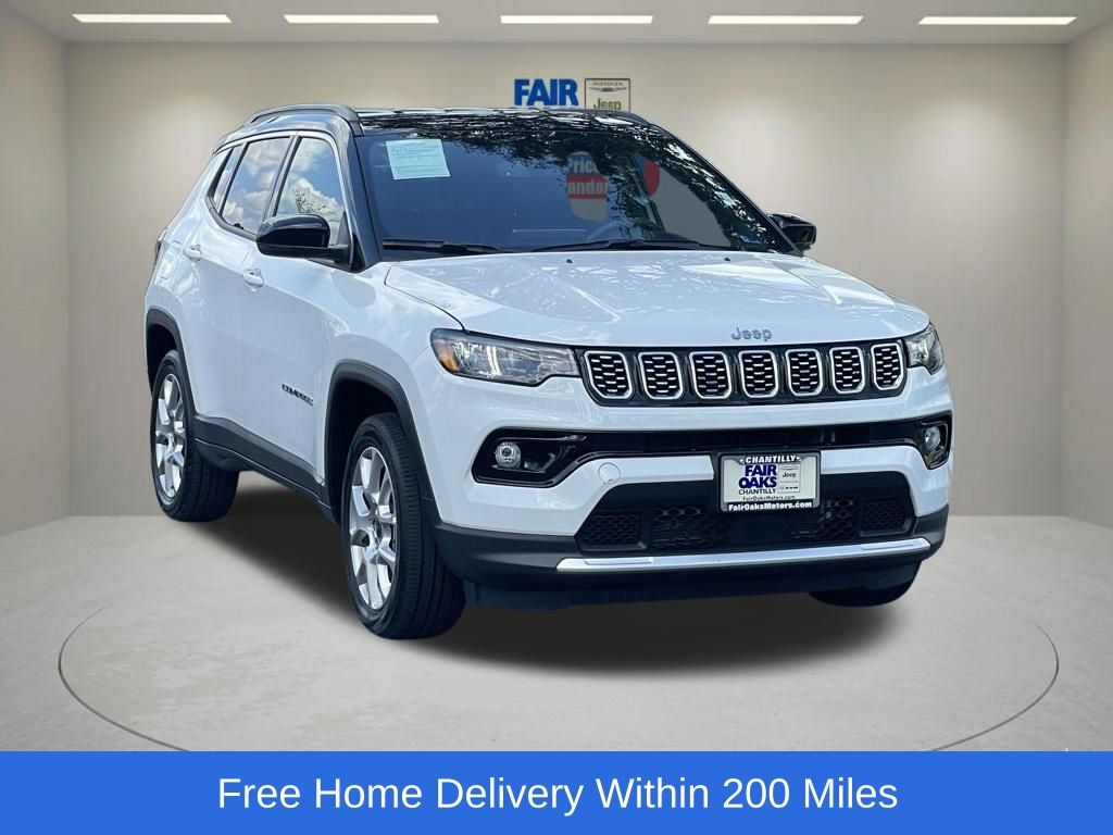 Bright White Clearcoat 2025 Jeep Compass Limited 4WD SUV / Crossover Four-Wheel Drive 8-Speed Automatic