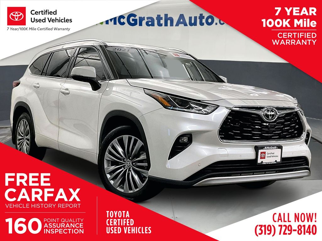 White (Blizzard Pearl) 2021 Toyota Highlander SUV / Crossover All-Wheel Drive 8-Speed Automatic