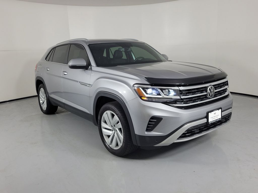 2022 Volkswagen Atlas Cross Sport 3.6L V6 SE w/Technology Silver at DeMontrond Auto Country