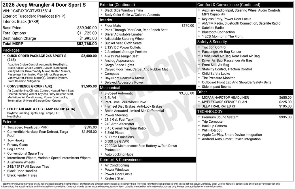 New 2026 Red Jeep Sport S image 6