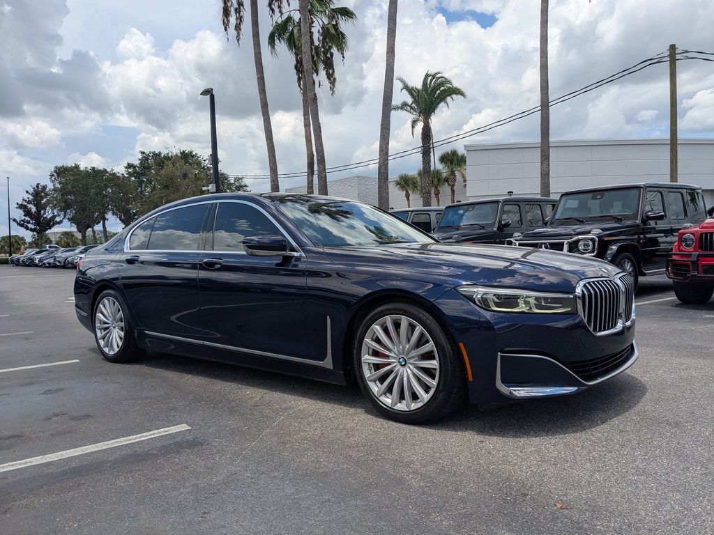 Tanzanite Blue II Metallic 2021 BMW 7 Series Sedan All-Wheel Drive 8-Speed Automatic