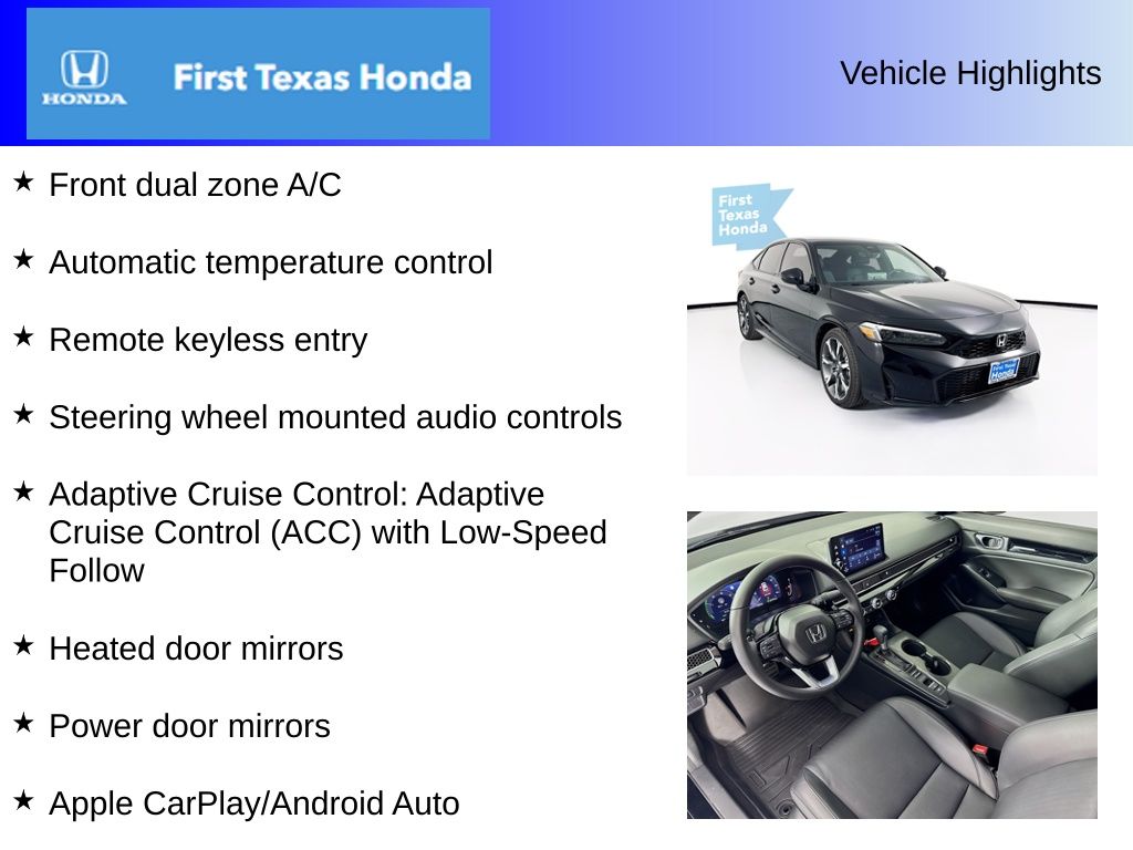 Used Car 2025 Honda Civic Hybrid  Sport For Sale Under $30,000 In Austin, Texas