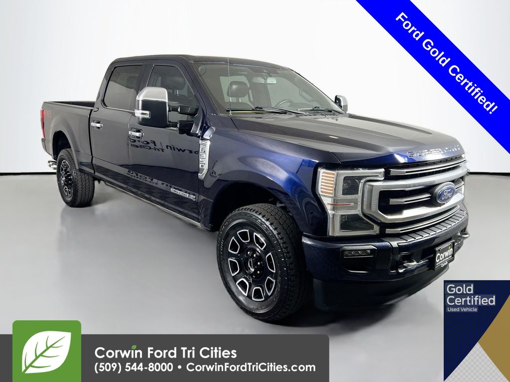 Antimatter Blue Metallic 2021 Ford F-350 Super Duty Pickup Truck Four-Wheel Drive Automatic