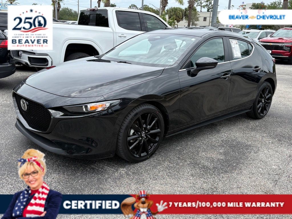 Jet Black 2025 Mazda MAZDA3 Hatchback Front-Wheel Drive 6-Speed Automatic