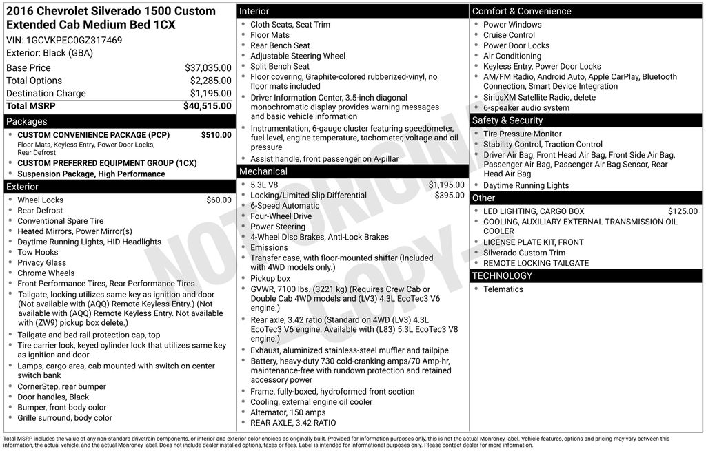 Used Car 2016 Chevrolet Silverado 1500  Custom For Sale Under $20,000 In Austin, Texas