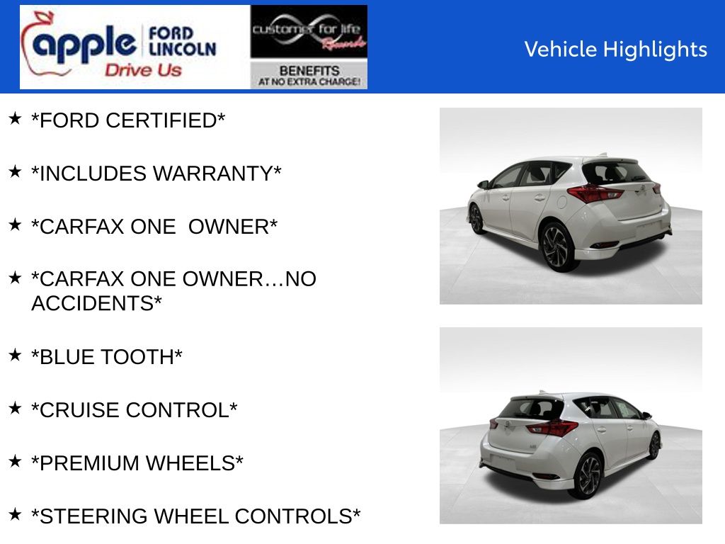 2017 Toyota Corolla iM 