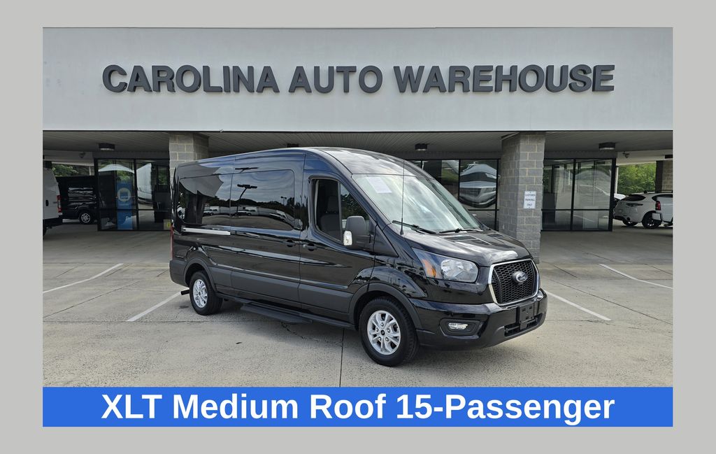 Black Metallic 2025 Ford Transit Passenger Van Rear-Wheel Drive
