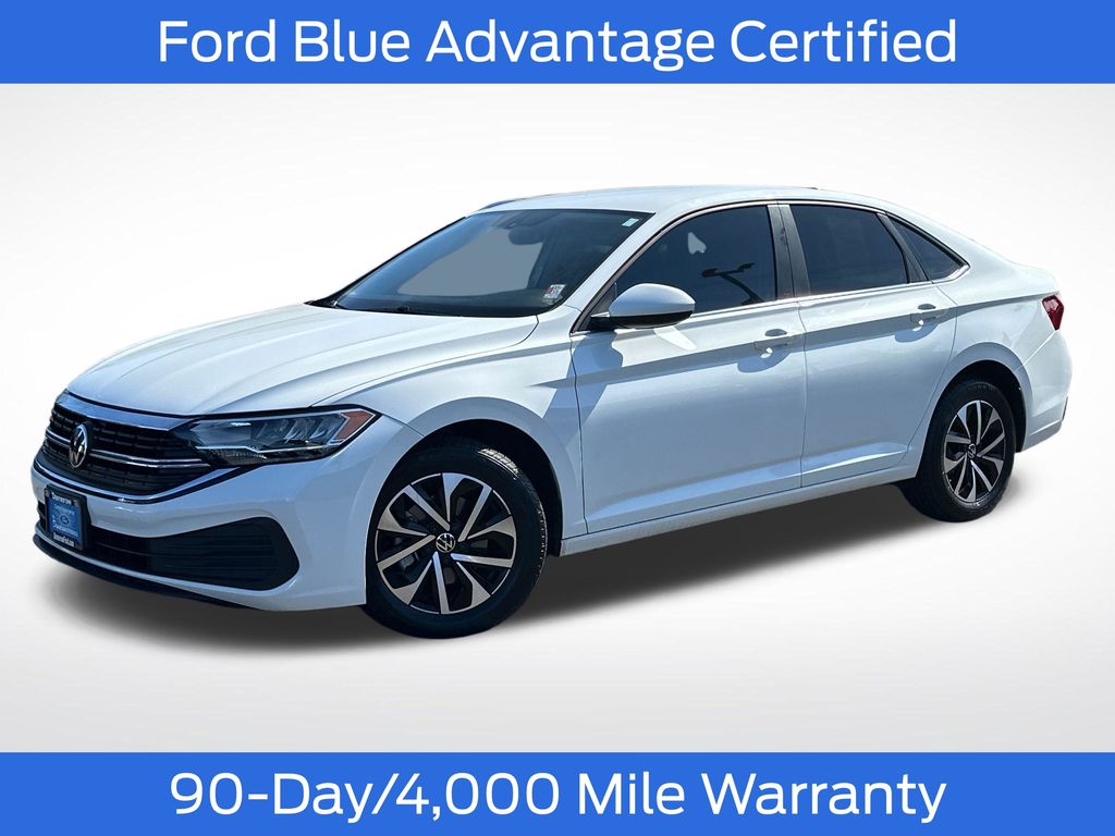 Pure White 2023 Volkswagen Jetta Sedan Front-Wheel Drive 6-Speed Manual