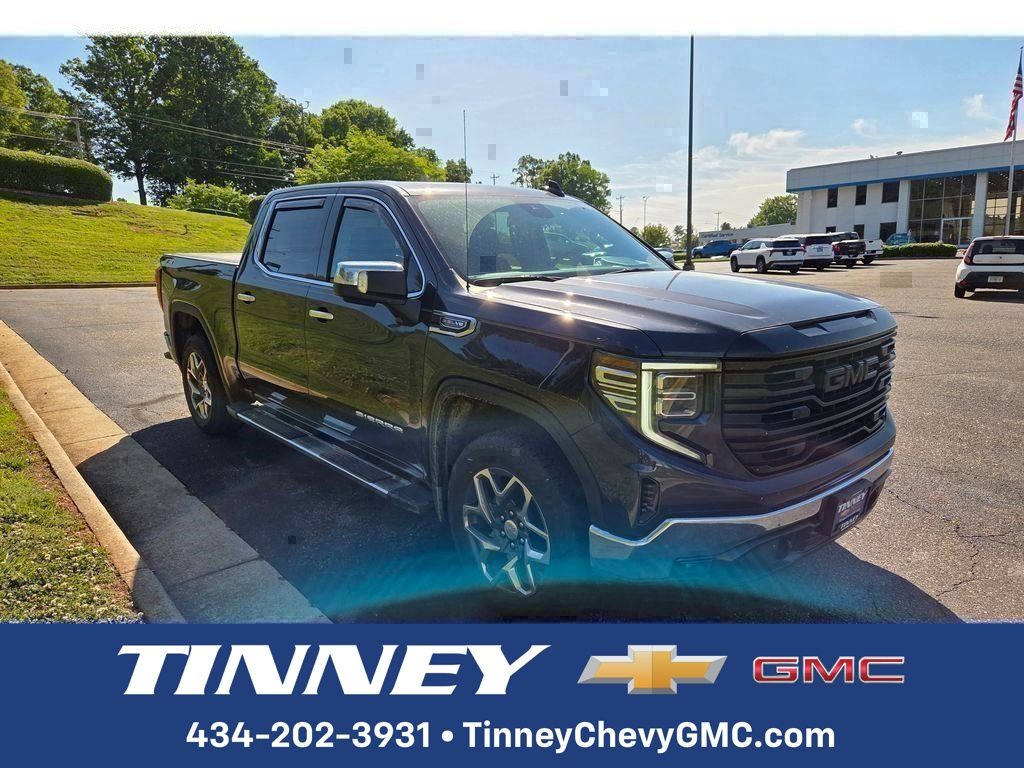Titanium Rush Metallic 2025 GMC Sierra 1500 SLT Crew Cab 4WD Pickup Truck Four-Wheel Drive Automatic