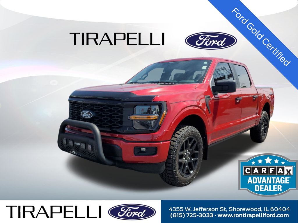 Red Metallic 2024 Ford F-150 STX SuperCrew 4WD Pickup Truck Four-Wheel Drive Automatic