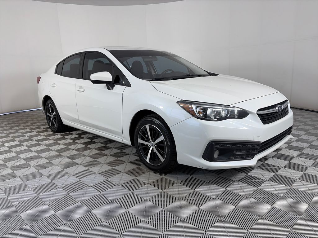 Crystal White Pearl 2021 Subaru Impreza Premium Sedan AWD Sedan All-Wheel Drive Continuously Variable Transmission