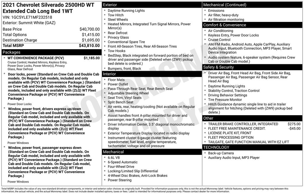 2021 Chevrolet Silverado 2500HD Work Truck - 3