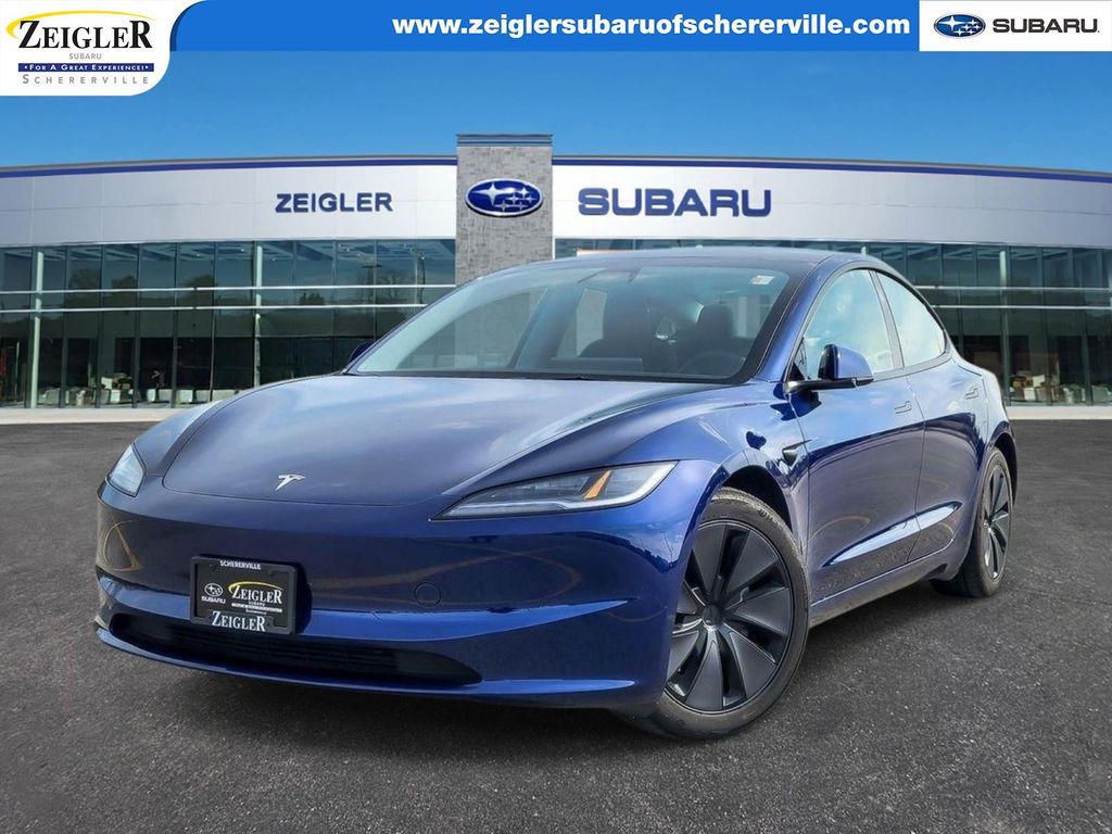 Blue 2024 Tesla Model 3 Long Range AWD Sedan All-Wheel Drive 1-Speed Automatic