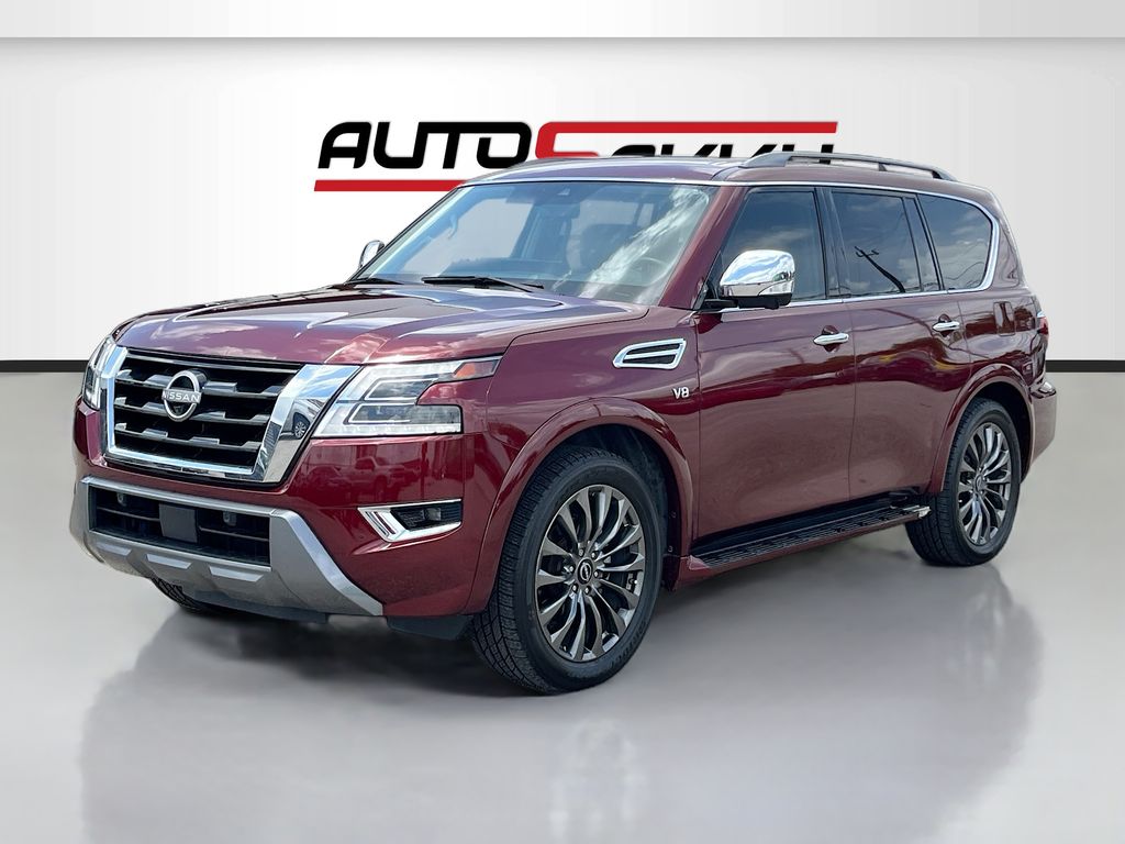 2021 Nissan Armada Platinum Red at Joe Myers Mazda Kia