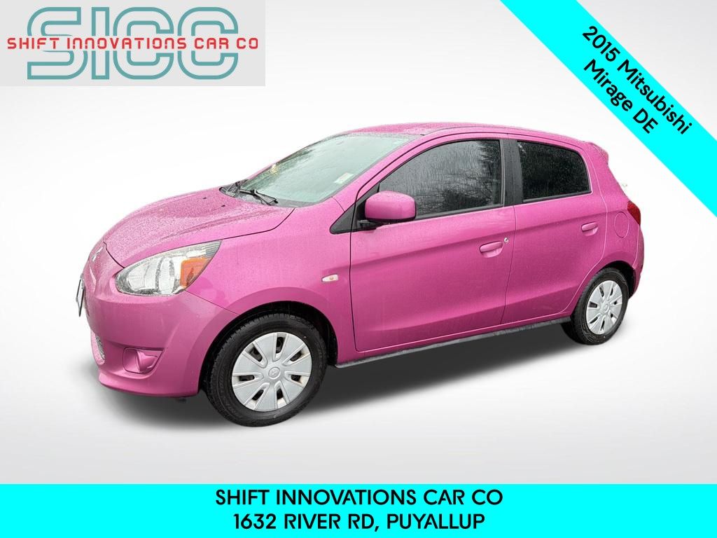 Pink 2015 Mitsubishi Mirage DE Hatchback Front-Wheel Drive 5-Speed Manual