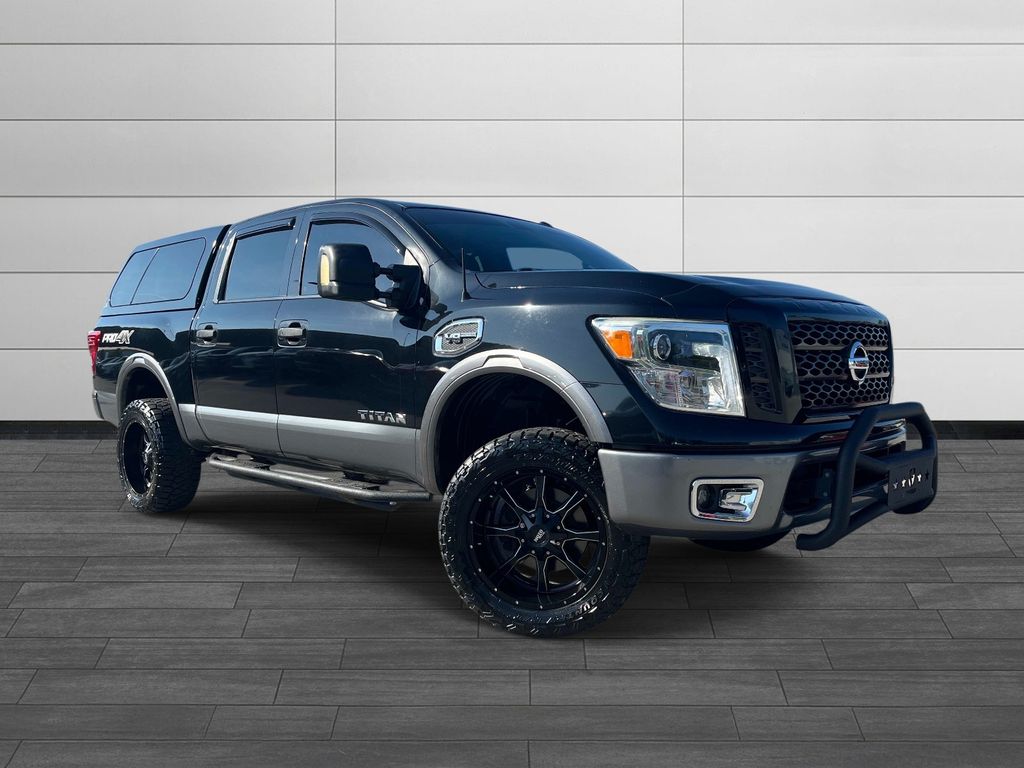 Gray (Magnetic Black) 2017 Nissan Titan Pickup Truck Four-Wheel Drive 7-Speed Automatic
