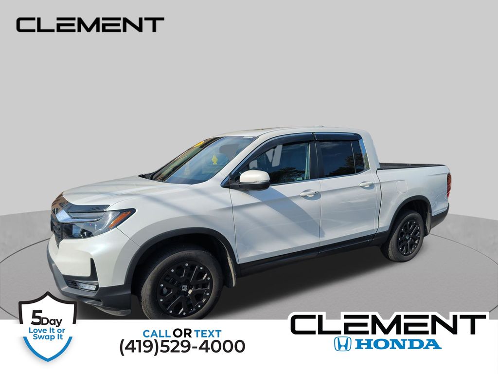 White 2023 Honda Ridgeline Pickup Truck All-Wheel Drive 9-Speed Automatic