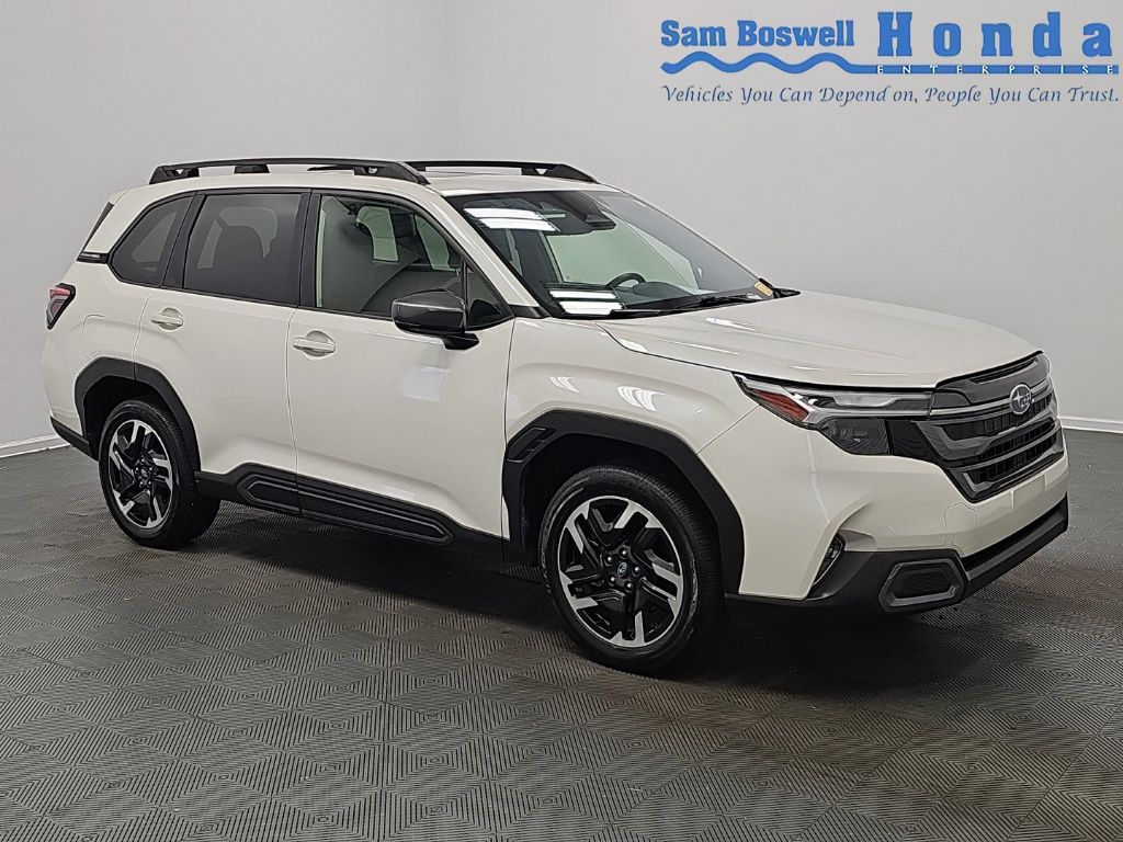 Crystal White Pearl 2025 Subaru Forester SUV / Crossover All-Wheel Drive Continuously Variable Transmission