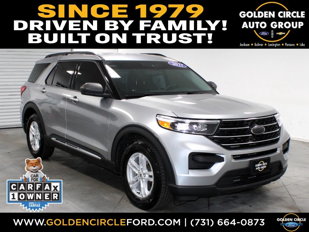 Iconic Silver Metallic 2021 Ford Explorer SUV / Crossover Rear-Wheel Drive Automatic
