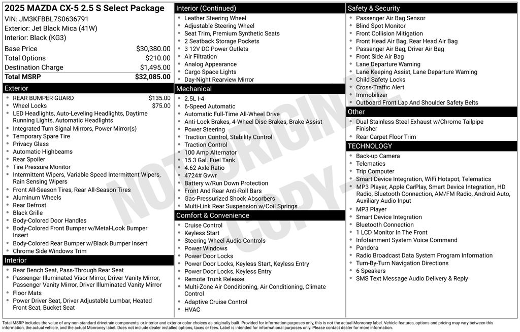 2025 Mazda CX-5 2.5 S Select