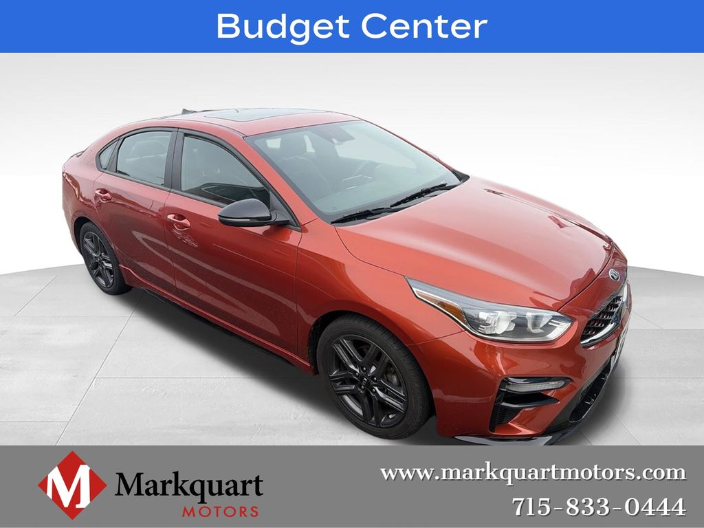 Fire Orange 2021 Kia Forte Sedan Front-Wheel Drive Continuously Variable Transmission
