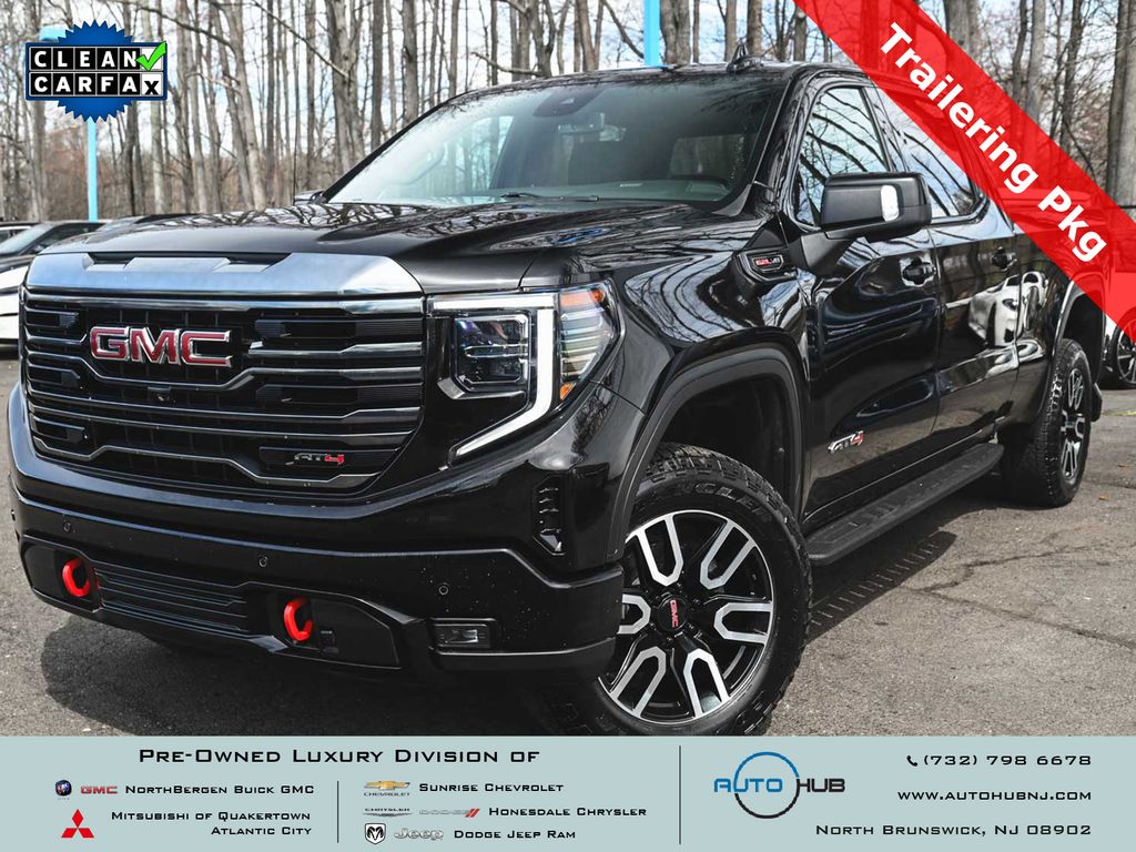 Onyx Black 2023 GMC Sierra 1500 AT4 Crew Cab 4WD Pickup Truck Four-Wheel Drive Automatic