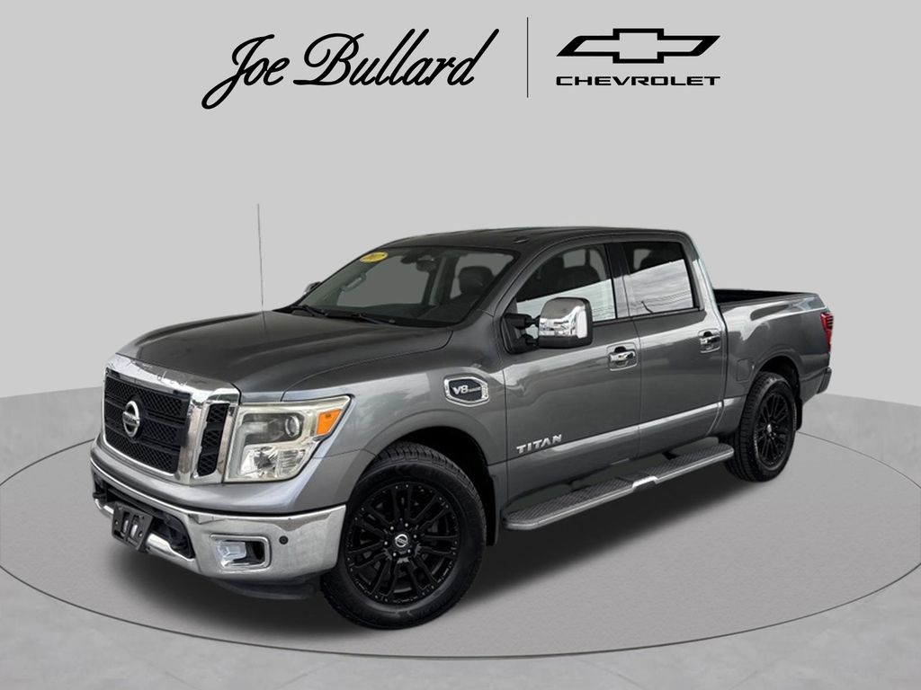 Gray (Gun Metallic) 2017 Nissan Titan Pickup Truck 4X2 7-Speed Automatic