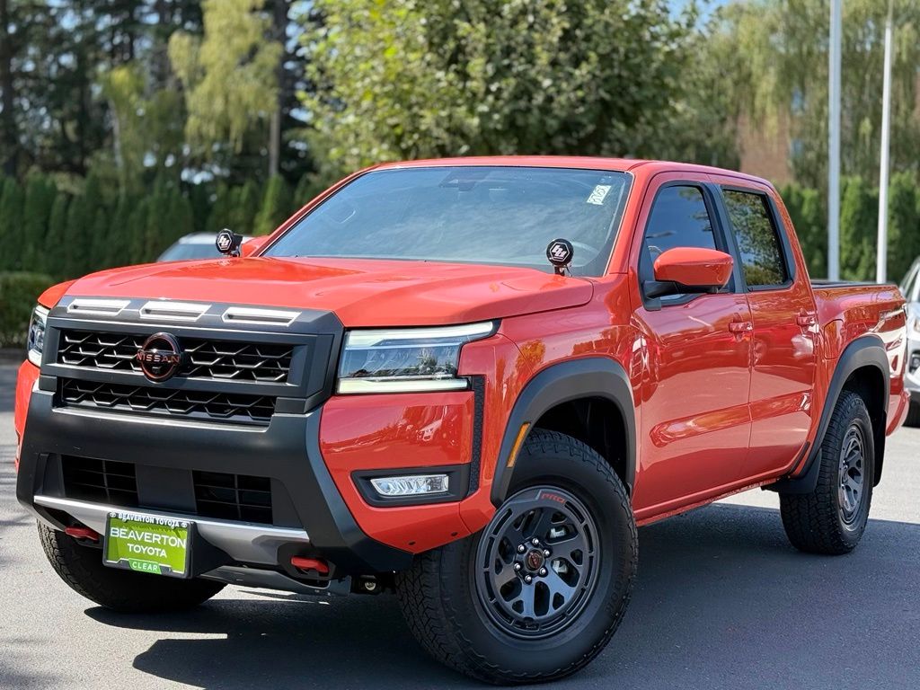 Afterburn Orange 2025 Nissan Frontier Pickup Truck Four-Wheel Drive 9-Speed Automatic Overdrive