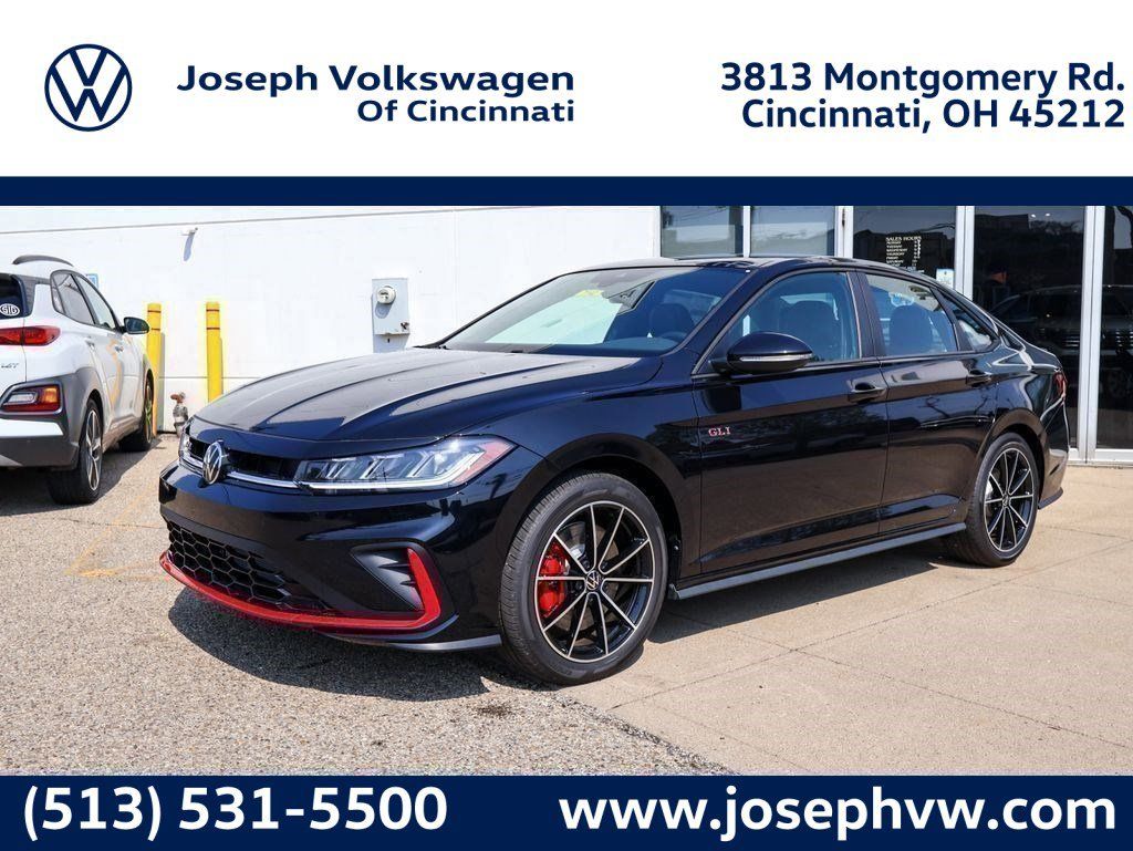 Deep Black 2026 Volkswagen Jetta GLI Autobahn FWD Sedan Front-Wheel Drive 7-Speed Dual Clutch