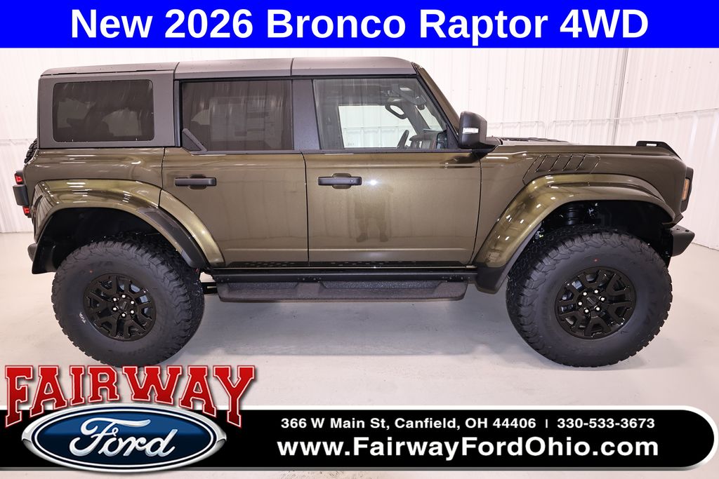 Shelter Green Metallic 2026 Ford Bronco Raptor SUV / Crossover Four-Wheel Drive Automatic