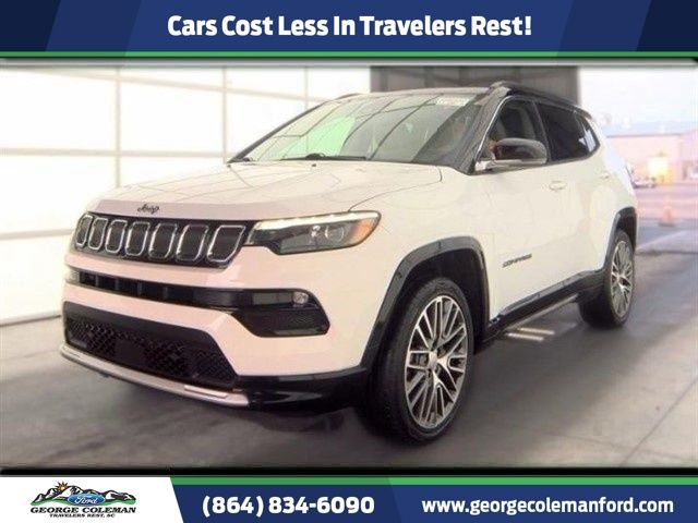 Bright White Clearcoat 2022 Jeep Compass SUV / Crossover Four-Wheel Drive 9-Speed Automatic