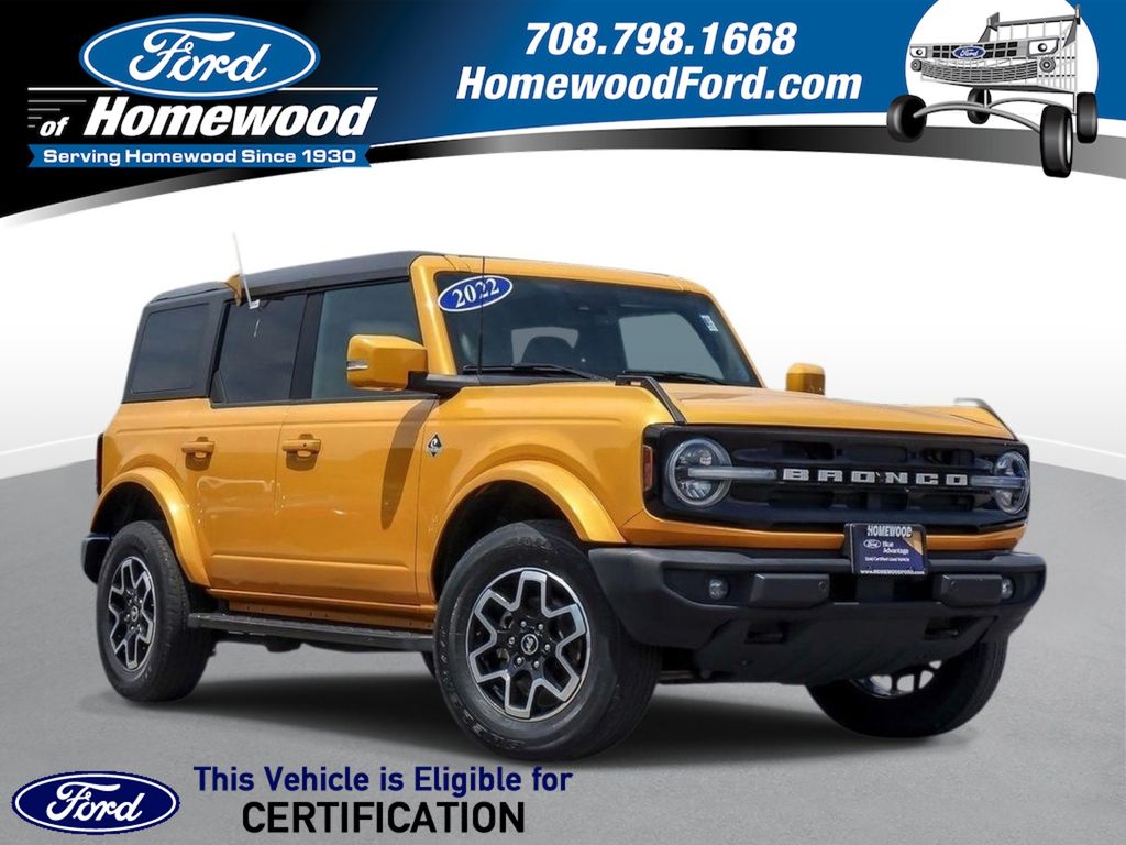 Cyber Orange Metallic Tricoat 2022 Ford Bronco Outer Banks 4-Door 4WD SUV / Crossover Four-Wheel Drive Automatic