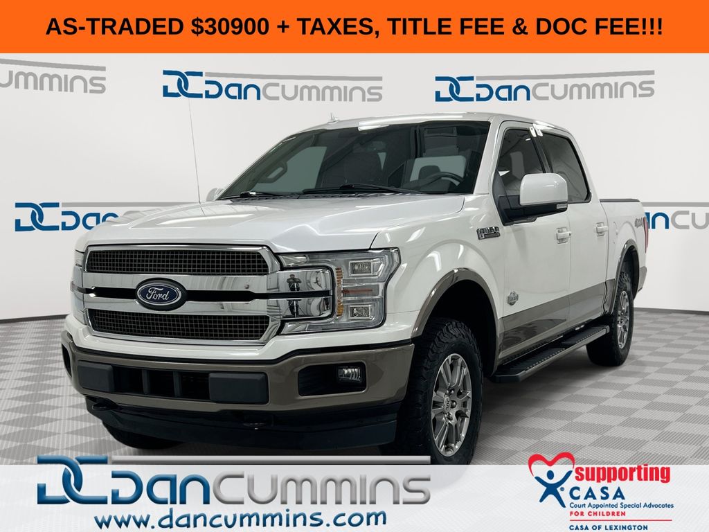 White Platinum 2018 Ford F-150 Pickup Truck Four-Wheel Drive Automatic