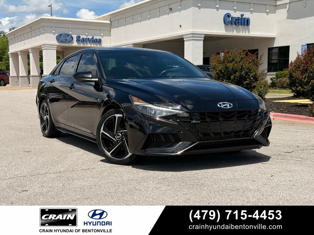 Phantom Black 2022 Hyundai Elantra N Line FWD Sedan Front-Wheel Drive 6-Speed Manual