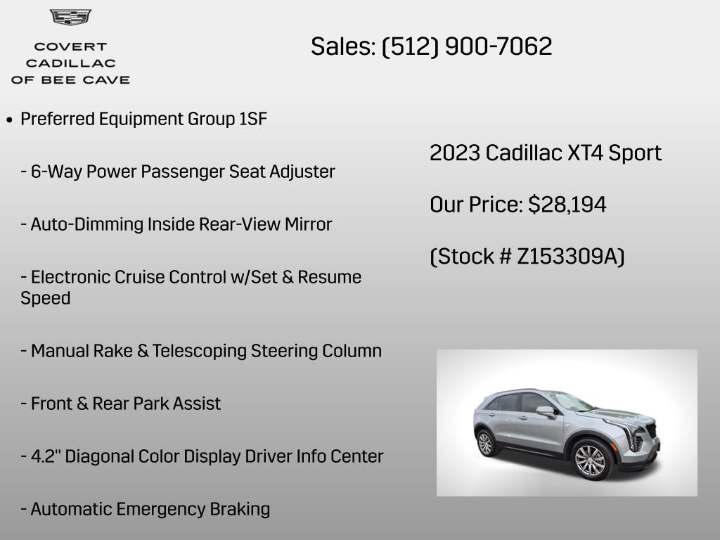 Used Car 2023 Cadillac Xt4  Sport For Sale Under $30,000 In Austin, Texas