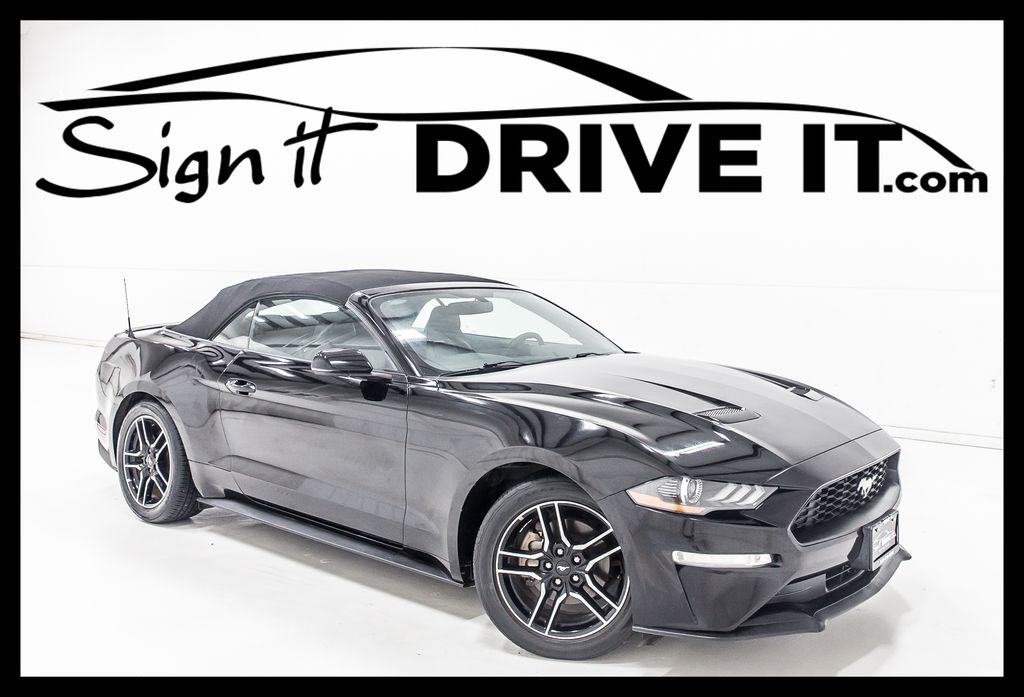 Shadow Black 2018 Ford Mustang EcoBoost Premium Convertible RWD Convertible Rear-Wheel Drive Automatic