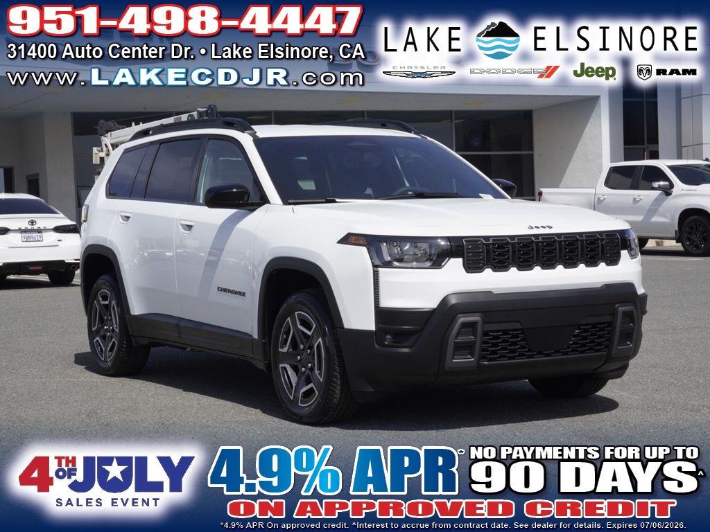 Bright White Clearcoat 2026 Jeep Cherokee SUV / Crossover Four-Wheel Drive Continuously Variable Transmission