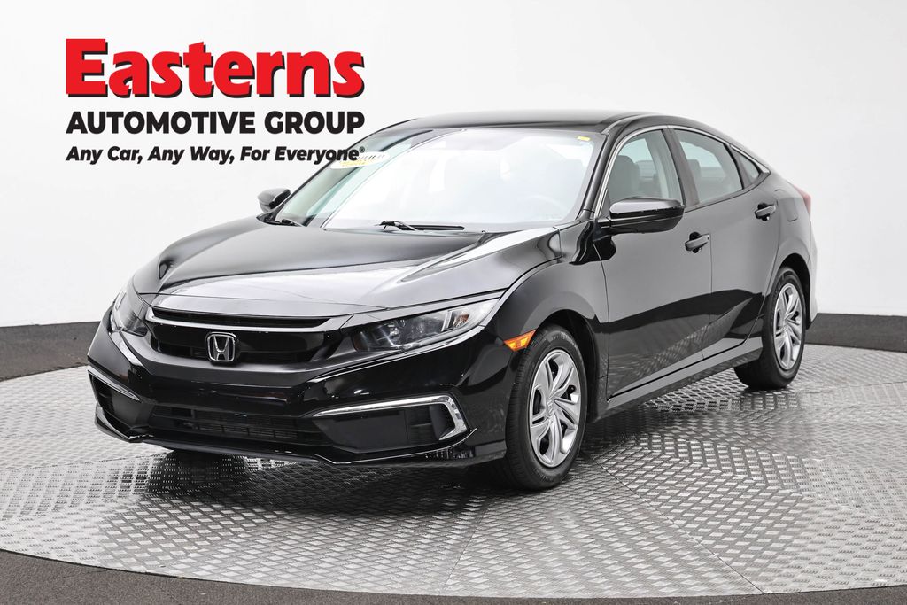 Black 2019 Honda Civic LX FWD Sedan Front-Wheel Drive Continuously Variable Transmission