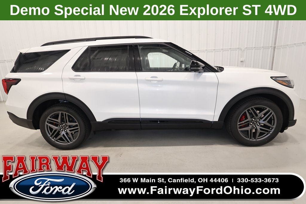 Star White 2026 Ford Explorer ST AWD SUV / Crossover All-Wheel Drive Automatic