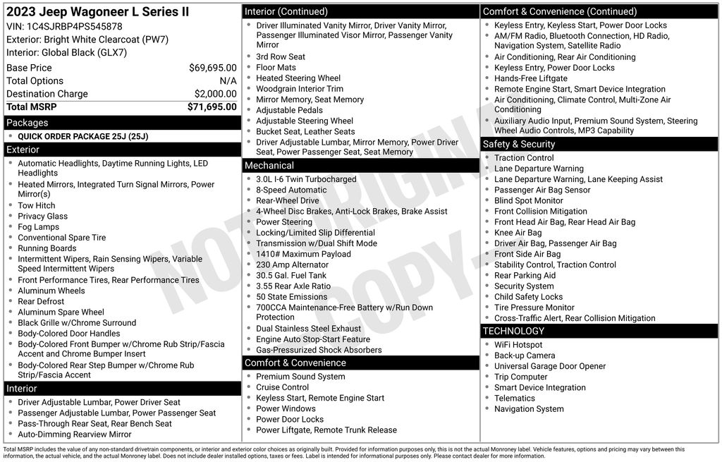 Used Car 2023 Jeep Wagoneer L  Series Ii For Sale Under $35,000 In Austin, Texas