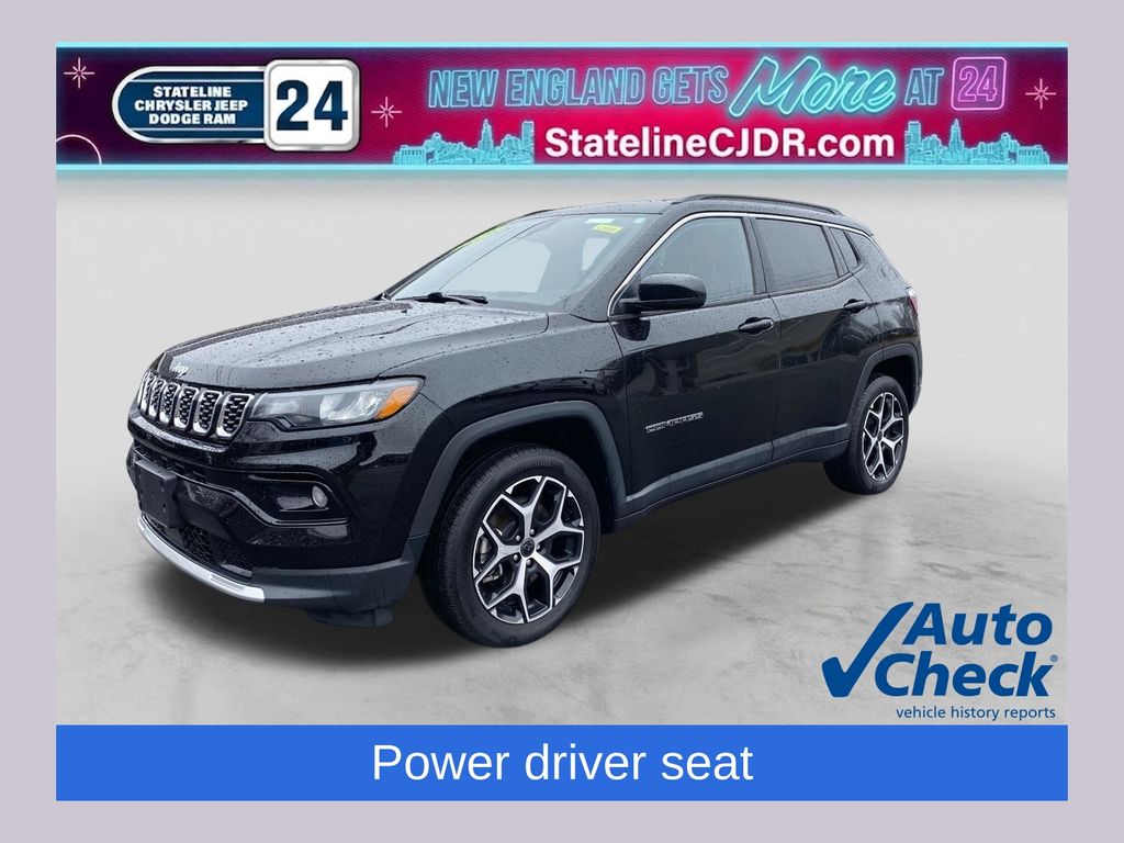 Diamond Black Crystal Pearlcoat 2025 Jeep Compass Limited 4WD SUV / Crossover Four-Wheel Drive 8-Speed Automatic