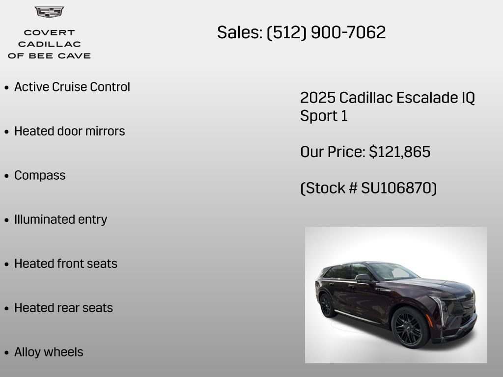 New Car 2025 Cadillac Escalade  Sport For Sale Under $130,000 In Austin, Texas