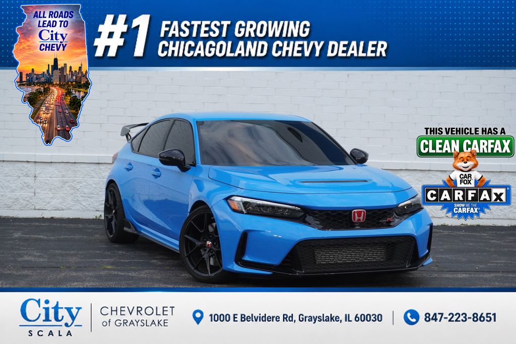 Blue 2025 Honda Civic Type R Hatchback Front-Wheel Drive 6-Speed Manual